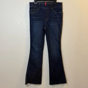 SPANX - Dark Wash,Pull-on,Elastic Waist,Stretchy, Flare Denim Jeans Size Small